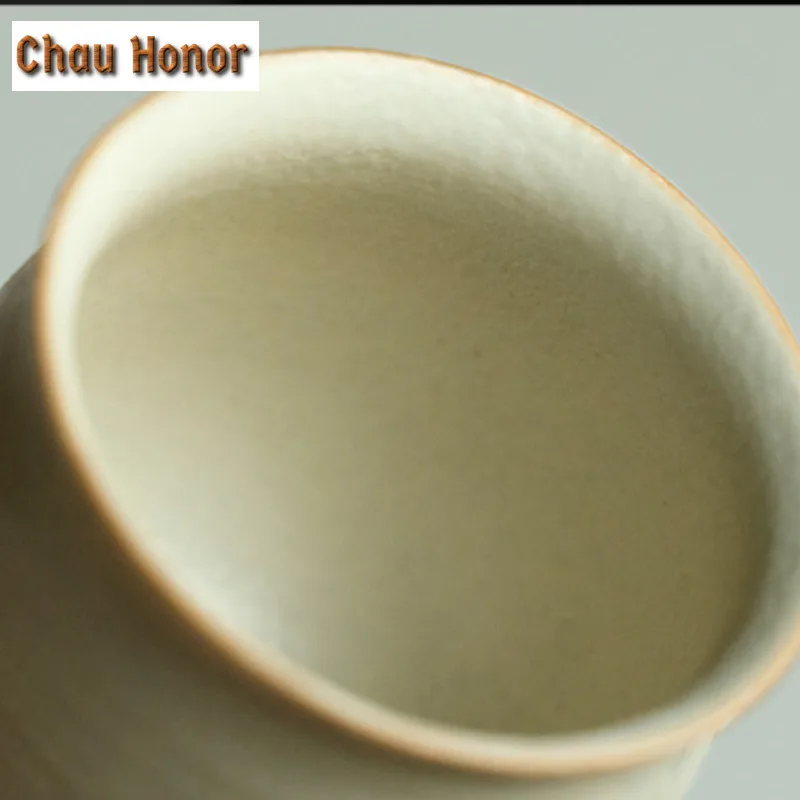 90ml Blue And White Flint Red Teacup Handmade Gold Drawing Bamboo Tea Bowl Zen Single Cups Smelling Cup Jianzhan Teaset Craft