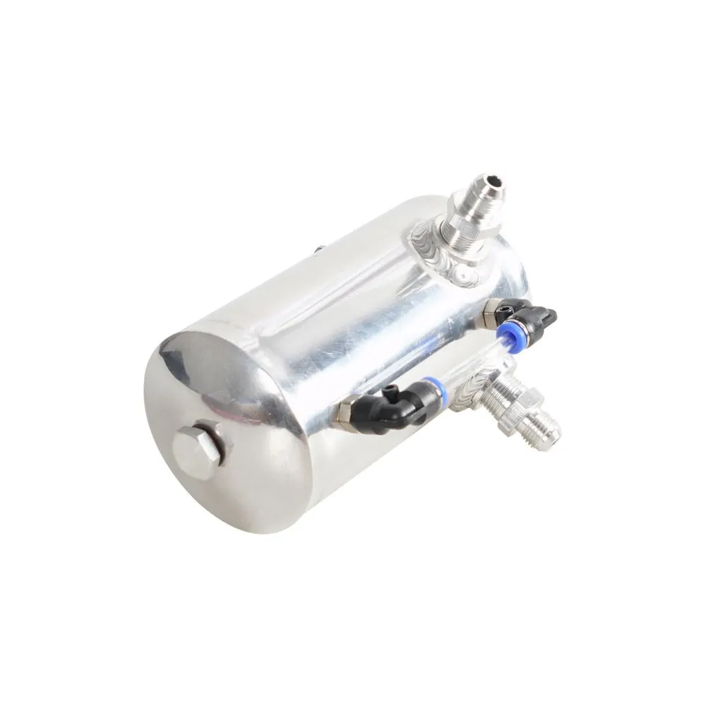 500ml Universal Breather Tank Kit Oil Catch Can 3/8 NPT Aluminum Alloy Polished Chrome Car Fuel Tank Silver OCC-1003 New Arrive