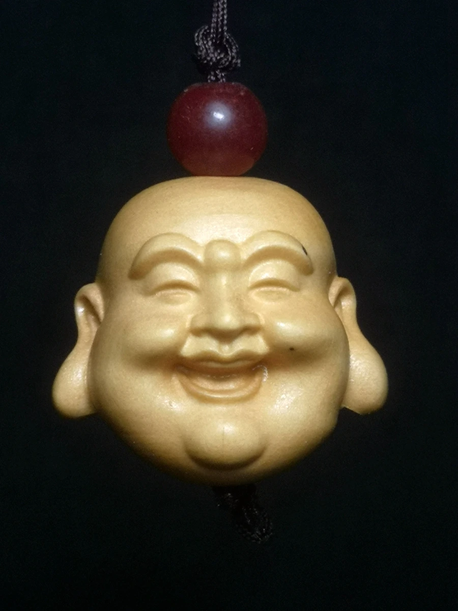 Tanio 1919 chiński bukszpan ręcznie rzeźbione szczęśliwy Maitreya