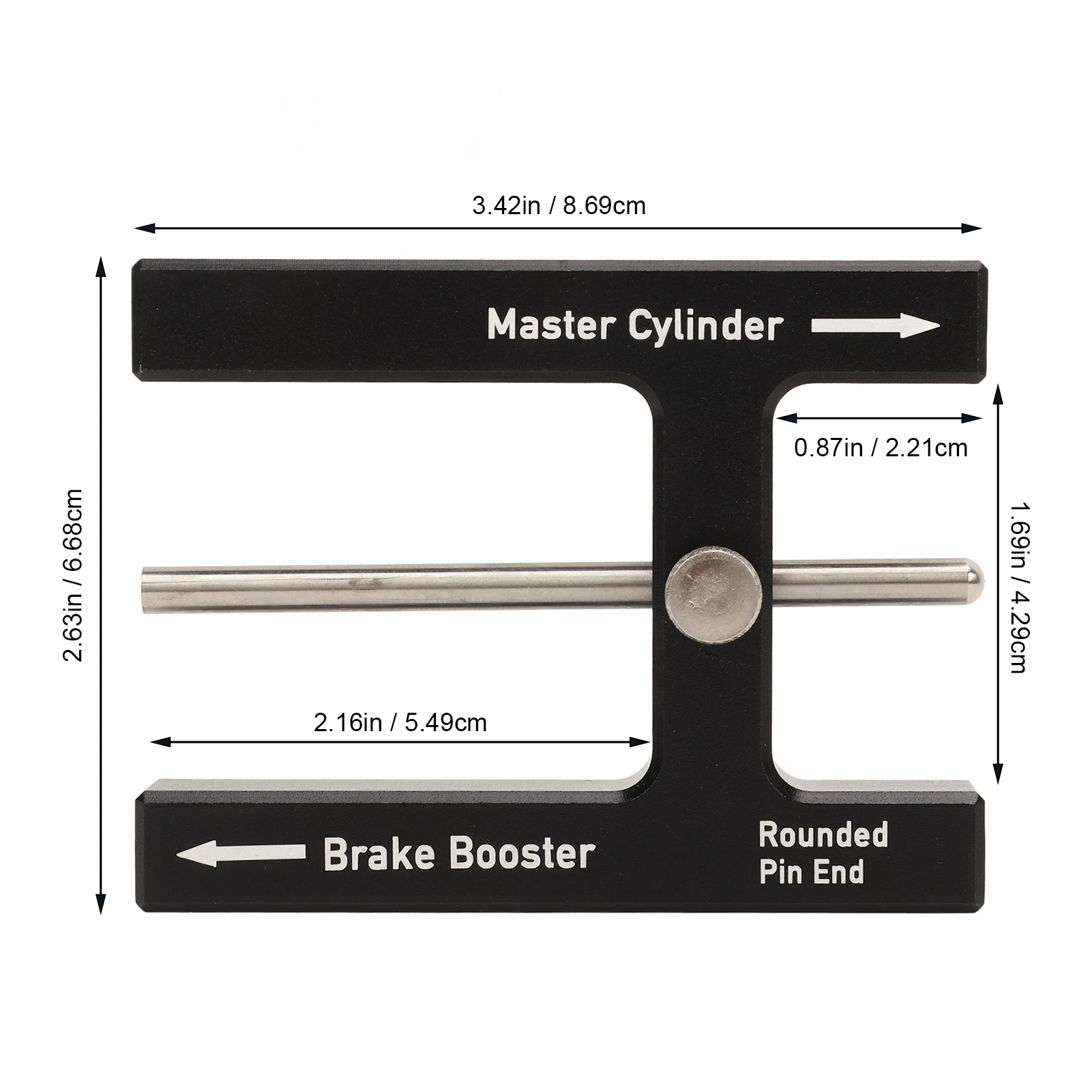 Brake Boosters Push Rod Adjustment Tool Master Cylinder Pushrod Length Gauge for Adjustable Braking Distance of Brake Pedal Suit