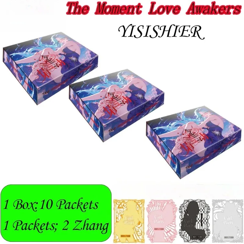 4BOX YISISHIER Meikashe The Moment Love Awakers 여신 스토리 카드 Waifu 부스터 박스 CCG ACG Doujin 장난감 및 취미 선물