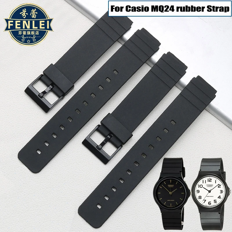 Cinturino In Resina Nera Per Casio 1330 Mw-58 Mq-24 Mq-71 Mw-59 Sport Impermeabile 16Mm Cinturino Di Ricambio Per Cinturino Da Uomo Accessori Per Orol