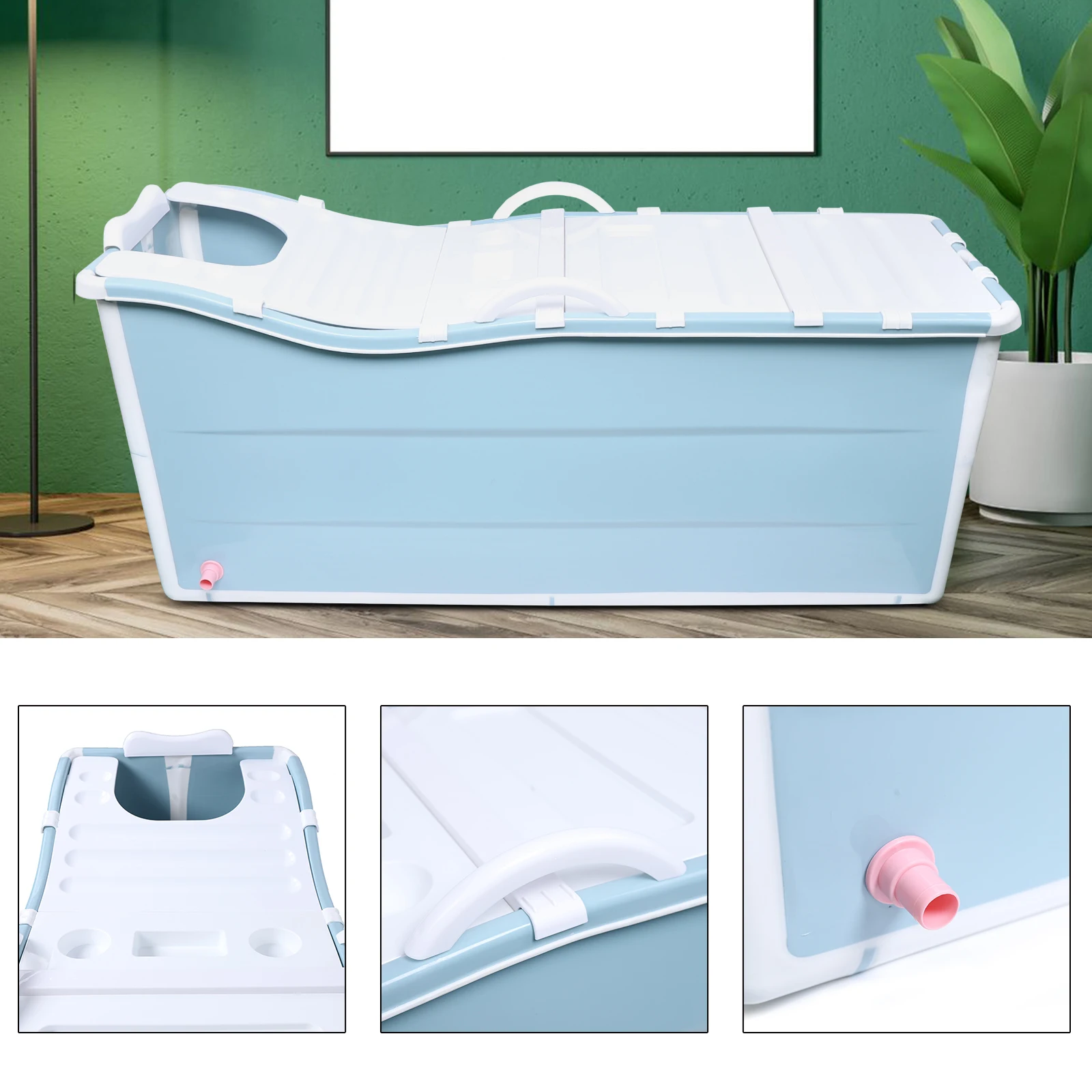 Home Indoor Bathtub Portable Folding Water Tub Adult Spa Bath Bucket Durable