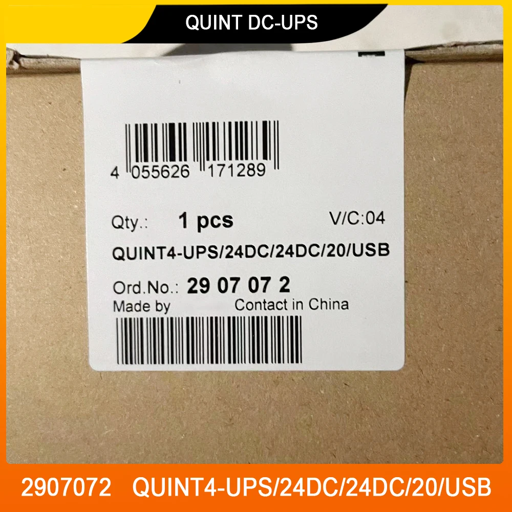 

New 2907072 QUINT4-UPS/24DC/24DC/20/USB QUINT DC-UPS 24VDC/20A For Phoenix Uninterruptible Power Supply High Quality Fast Ship