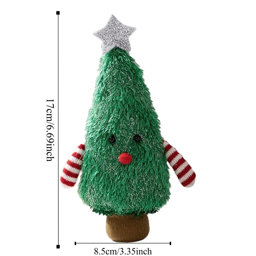Xmas Supplies Handmade Christmas Tree Decoration Cartoon Soft Christmas Creative Decorative Xmas Desktop Ornament Gift