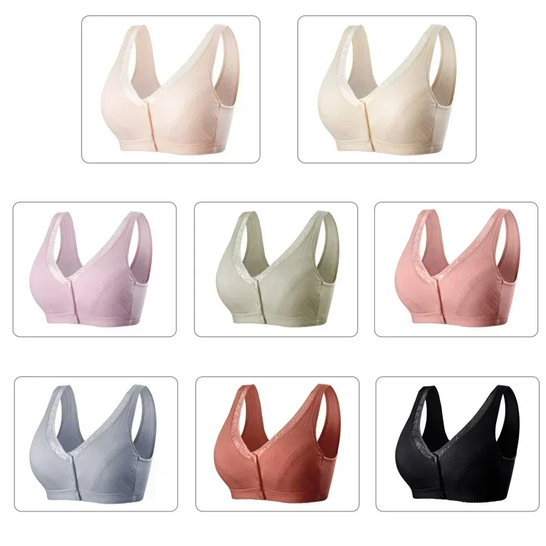 Comfortable Cotton Pregnant Women Underwear Maternity Nursing Bra Breastfeeding Bra Front-Close Bralette Intimate Clothes Plus 6