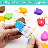52PCS Ice Cream Alphabet Matching Toy Colour Counting Word Learing for Children Development Game Uppercase Lowercase Letters 2