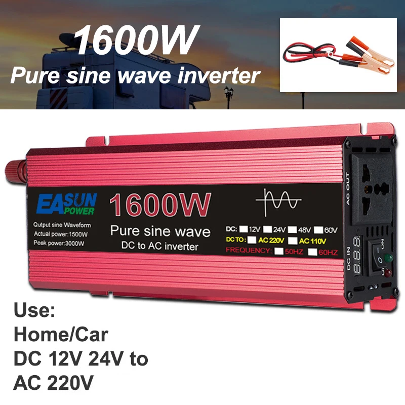 Inverter Onda Sinusoidale Pura MANGAO - 3000W, 12V A 110V 60Hz | Per Auto, Solar, Camper - Foto 2