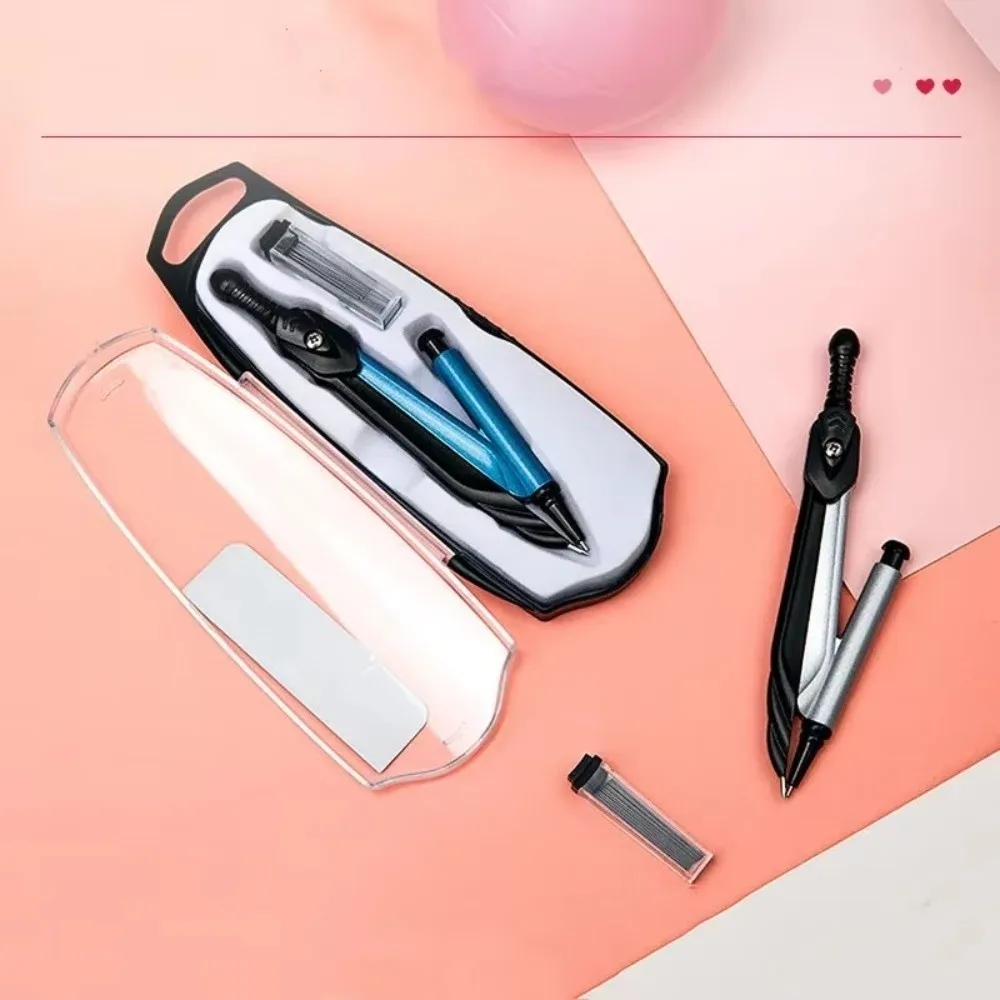 1-30cm 직경 가죽 게이지 스테인레스 스틸 조절 가능 학생용 컴퍼스 전문 금속 도구 원형 그리기 도구