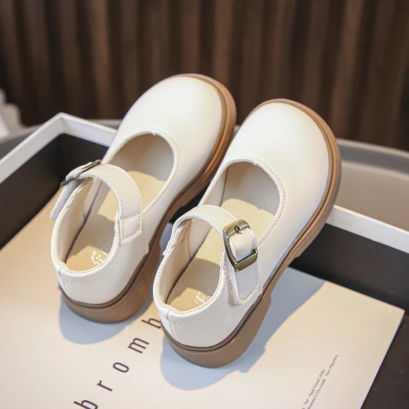 Boys Leather Shoes Soft Fashion Britain Style Black Baby Girls Casual Uniform School Shoes Children Versatile Loafer 2023 Simple 5