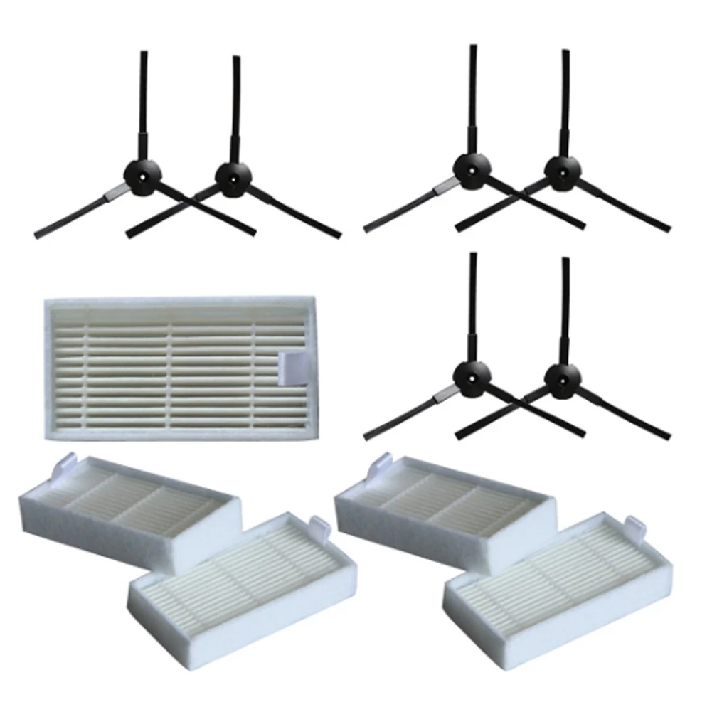 

6X боковая щетка + 5X фильтр для Lidl SilverCrest SSR 3000 A1, аксессуары для робота-пылесоса, замена пылесоса