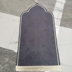 Muslim Prayer Mat Deluxe Soft Ramadan Prayer Rug 60x120cm Polyester Soli Emboss Islamic Pray Mat Muslim Mothers Day Gift