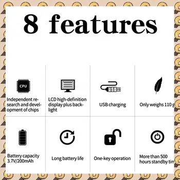 A003 Smart Time Lock LCD Display Electronic Timer Switch USB Rechargeable Timer Padlock Travel Electronic Timer-Black 1