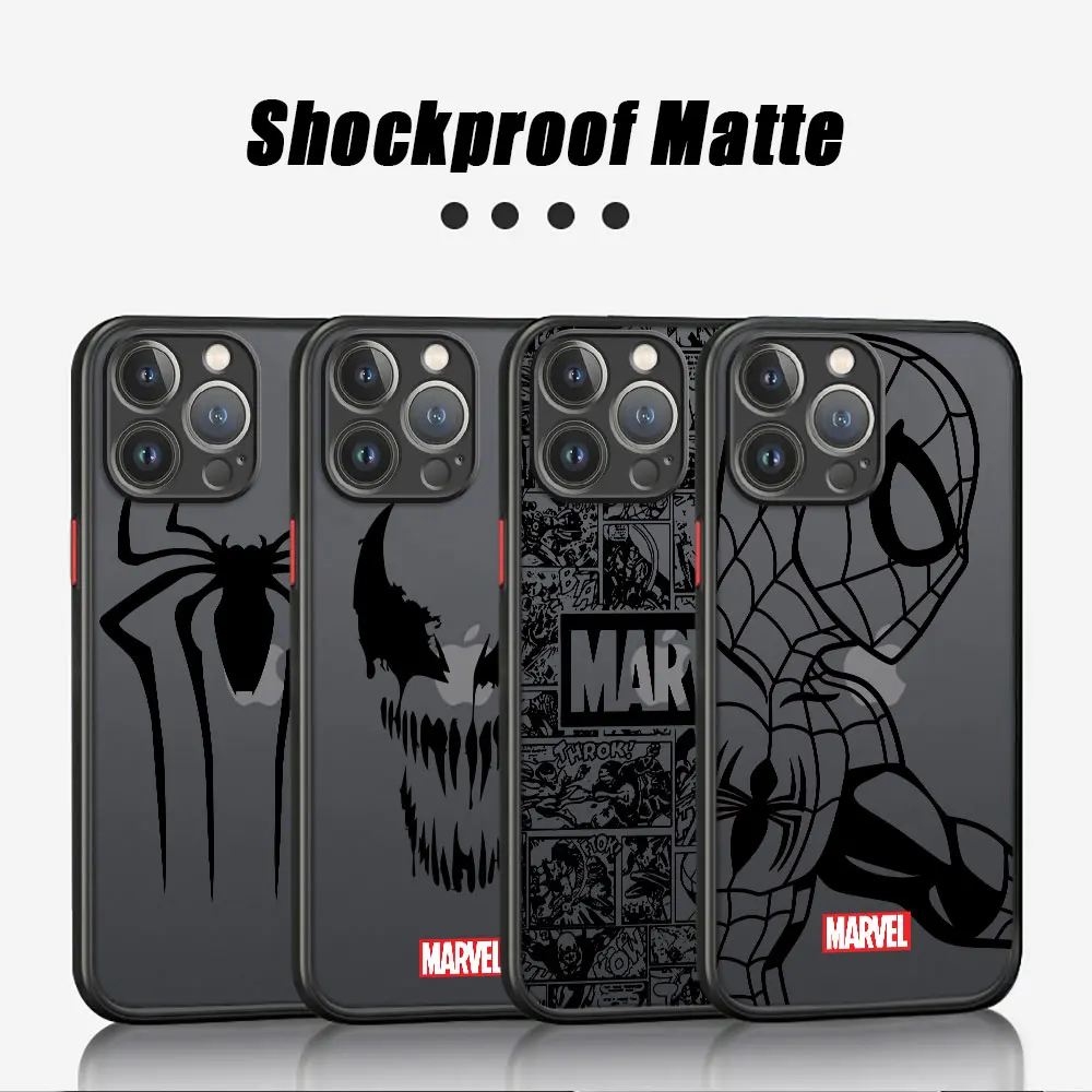 Case for Apple iPhone XS X XR 7 6S 8 Plus 12 Mini 14 Pro Max SE 15 11 Pro 13 15 11 Pro TPU Marvel Spiderman Ironman Soft Cover