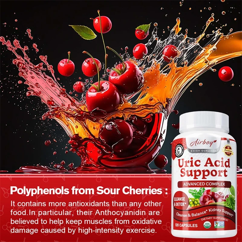 Uric Acid Support Capsules Kidney Bladder Cleanse Joint Support Detox