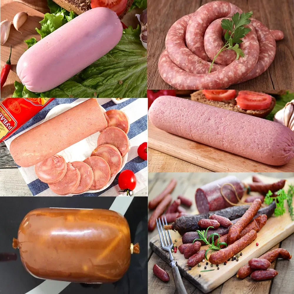 50mm Collagen Sausage Casing 5/10/20 Meter Meat Casing For Sausage Maker Hamburger Skin Gut Shell Filling Packing Tool