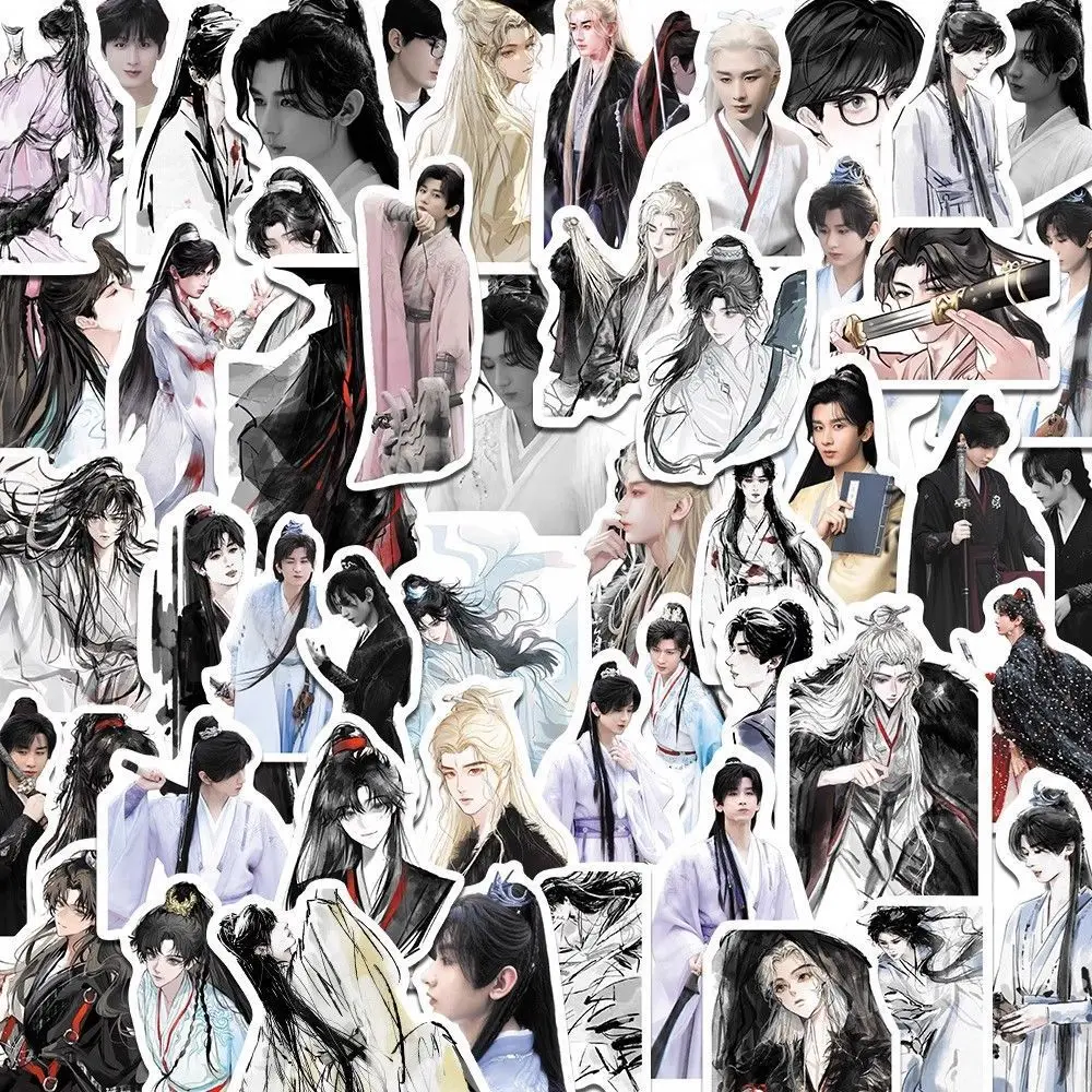 10/55개 TV 드라마 캐릭터 청이 중국 남성 배우 신규 핫 애니메이션 그래피티 스티커 여행가방 노트북 아이패드 스티커 팬 장난감