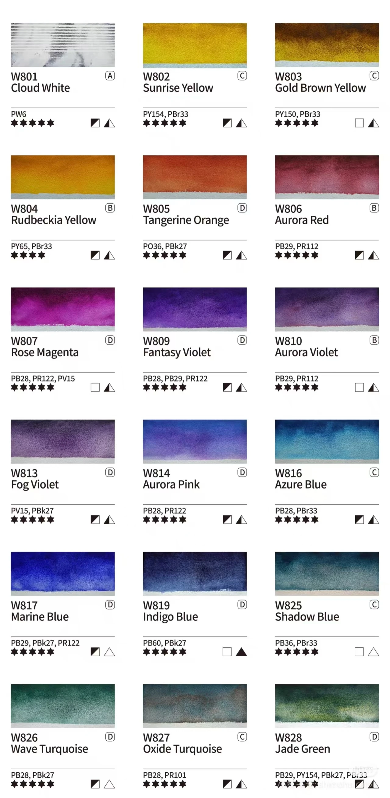 Mijello Two tone Granulation 34 color watercolor pigment sedimentation color 15ml  artist professional  beginner  Аквариум 2025 2
