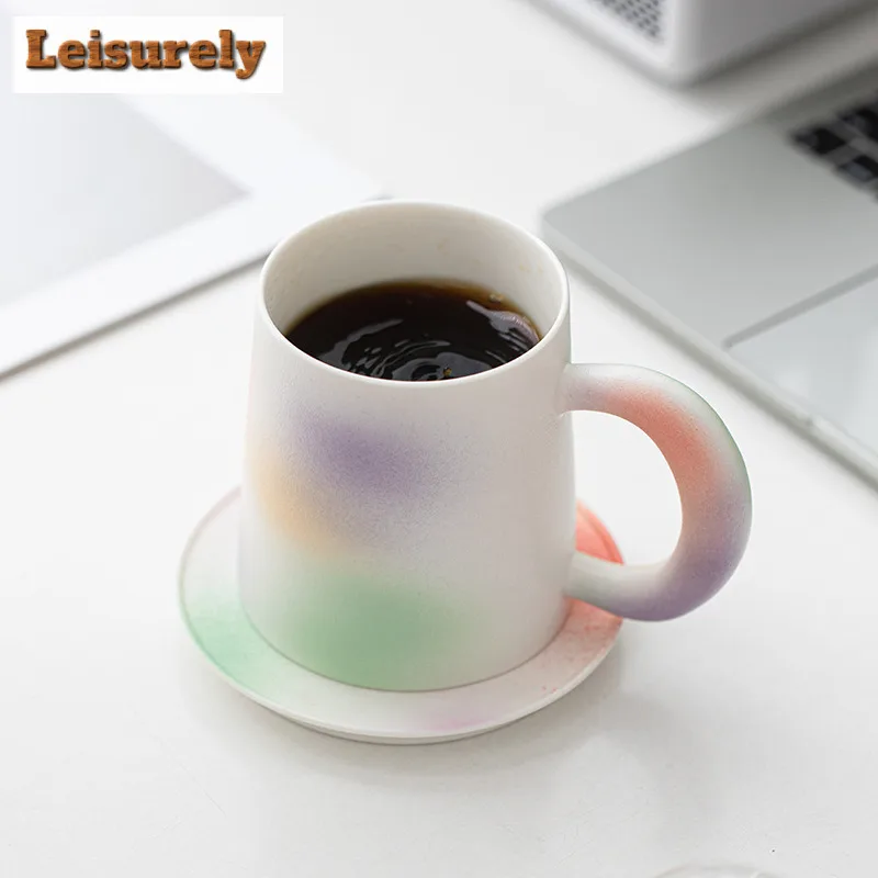 400ml Gradient Peach Blossom Coffee Filter Cups Espresso Filter Set Reusable Cone Pour Over Coffee Dripper Filters Accessorie