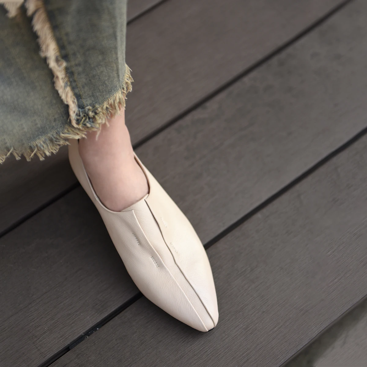 

Туфли Artmu женские из натуральной кожи на низком каблуке, модные элегантные туфли с острым носком, роскошные лоферы, обувь на толстом каблуке, весна 2024