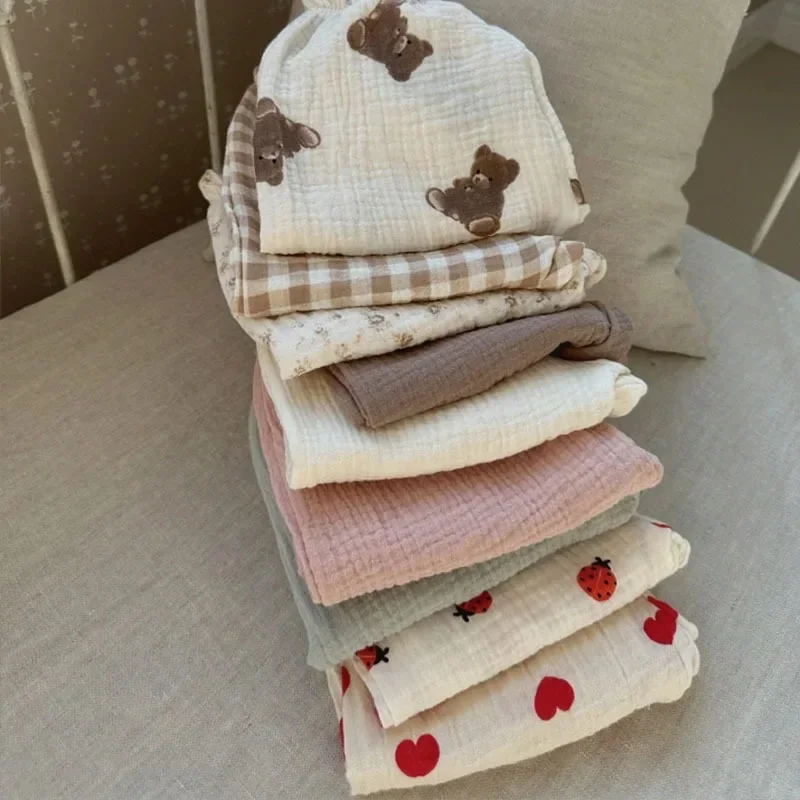 Summer New Baby Pants Korean Kids Spring Organic Cotton Loose Tiger Bear Floral Print Pants Boys And Girls Lantern Trousers 6