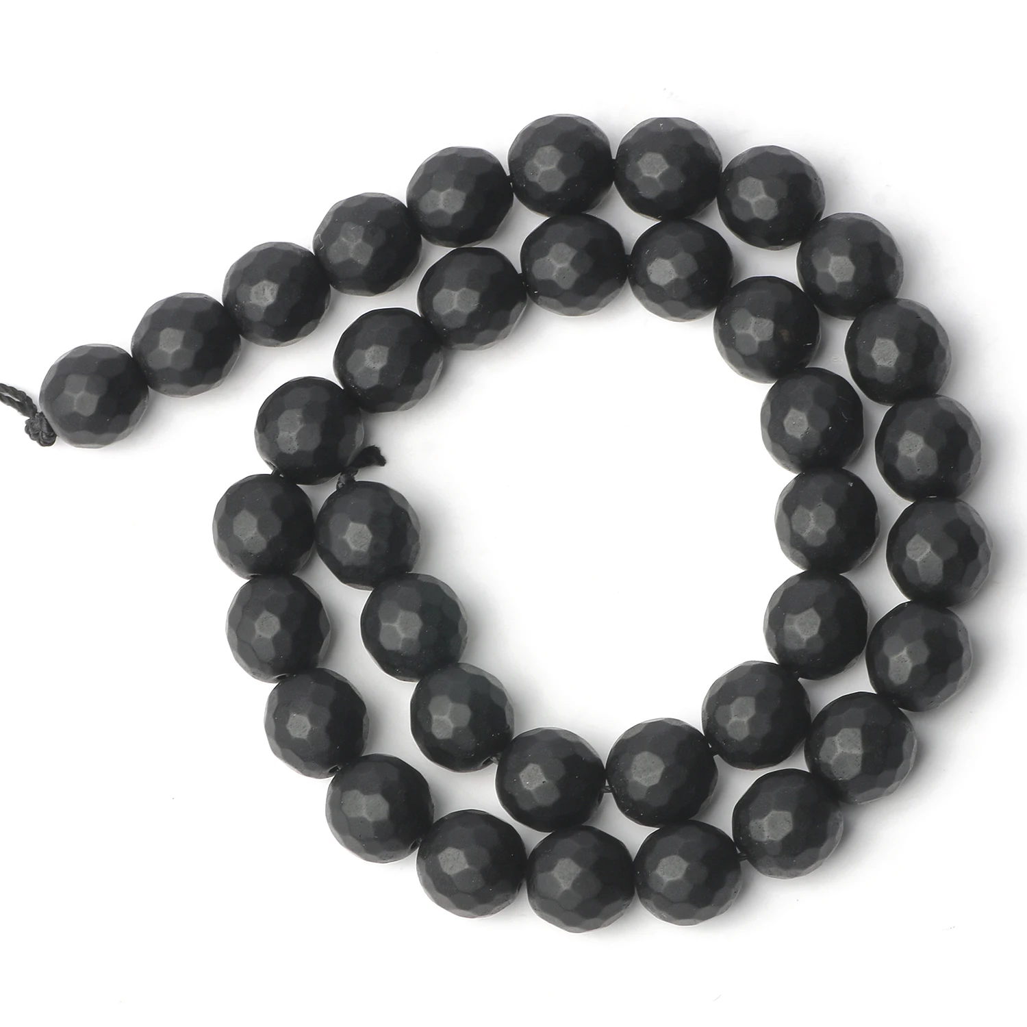 4 mm 6 mm 8 mm 10 mm pietra naturale nero bianco onice perline polacco opaco liscio rotondo perline per ciondoli creazione di gioielli fai da te, nero opaco, 8 mm (30