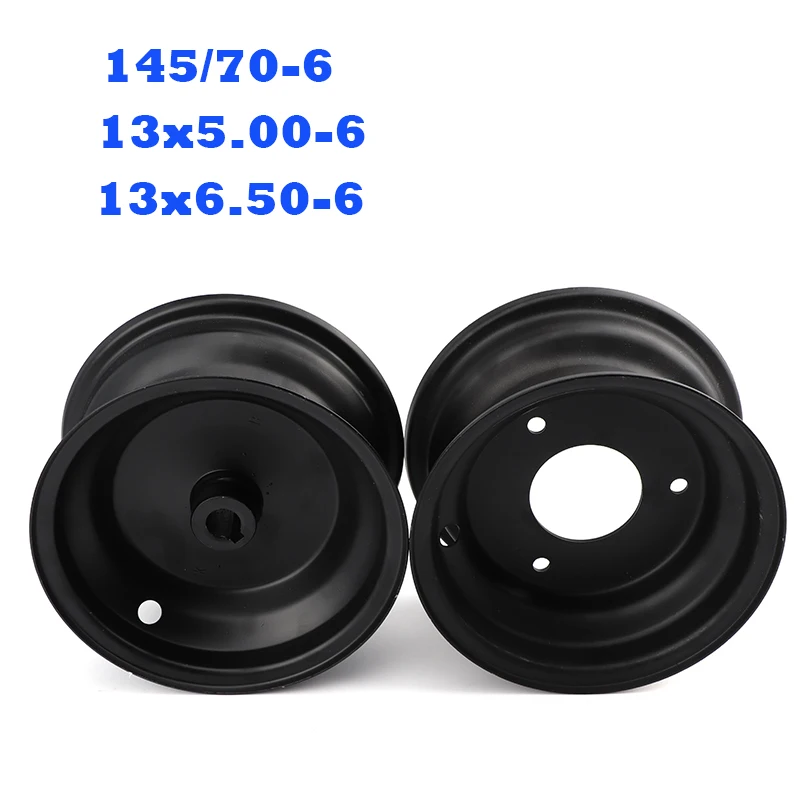 6-inch Wheels Use 145/70-6 13x5.00-6 13x6.50-6 Tires ATV 3-Hole Vacuum Rim for 110-125cc Karts Quadricycle Dirt Pit Bike Parts