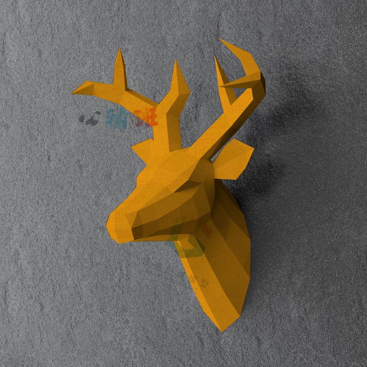 3d Paper Model Deer Head Wall Hanging Papercraft DIY Puzzles Hand Made Creative Toys Sculpture Props Home Decor
