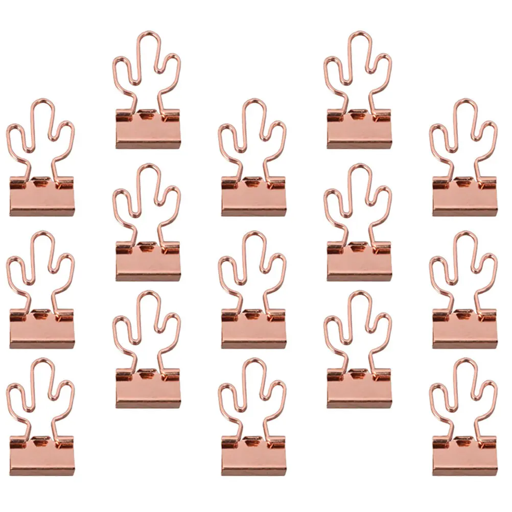 15Pcs 장 바인더 클립 파일 정리용 튼튼한 사무용품 메모 봉투 종이 클립 홀더 책상 정리