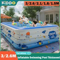 Inflatable Swimming Pool Movable Large Family Adult Inflatable PVC Thickened Pools Baby Swimming Pools Indoor Outdoor Bathtub 2