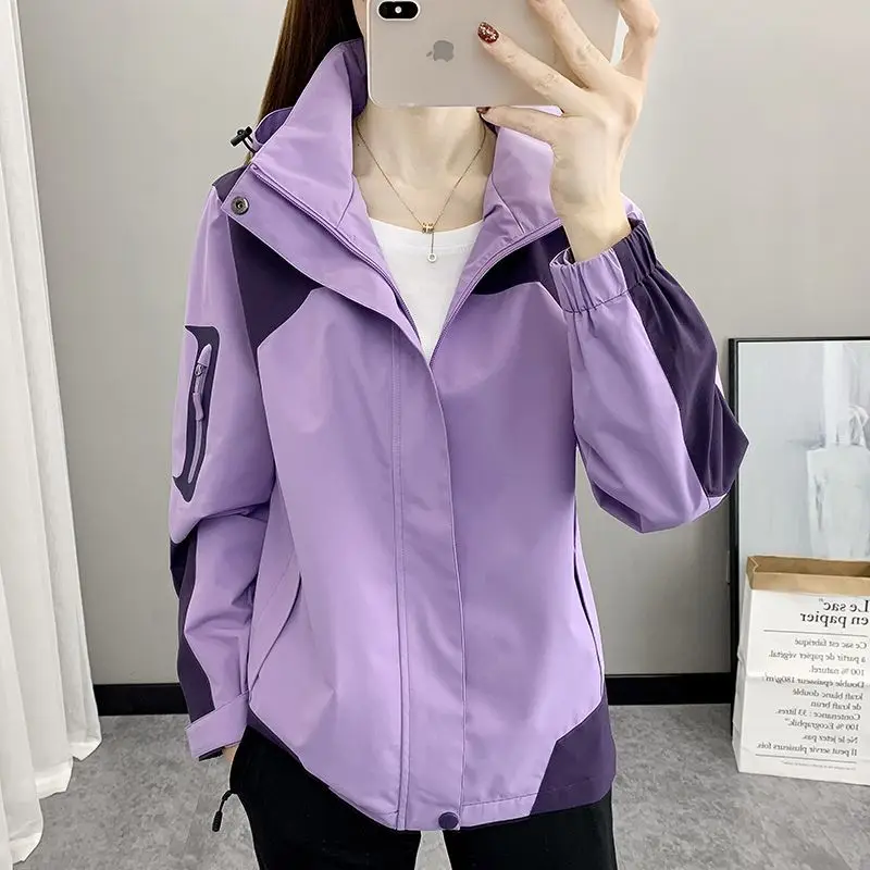 Outdoor New Spring and Autumn Stormwear Women's Thin Windproof Waterproof Breathable Mountaineering Suit Jacket Coat Couple Men