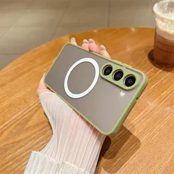 Business Matte MagSafe Wireless Charging Case - S20Plus (Army green)