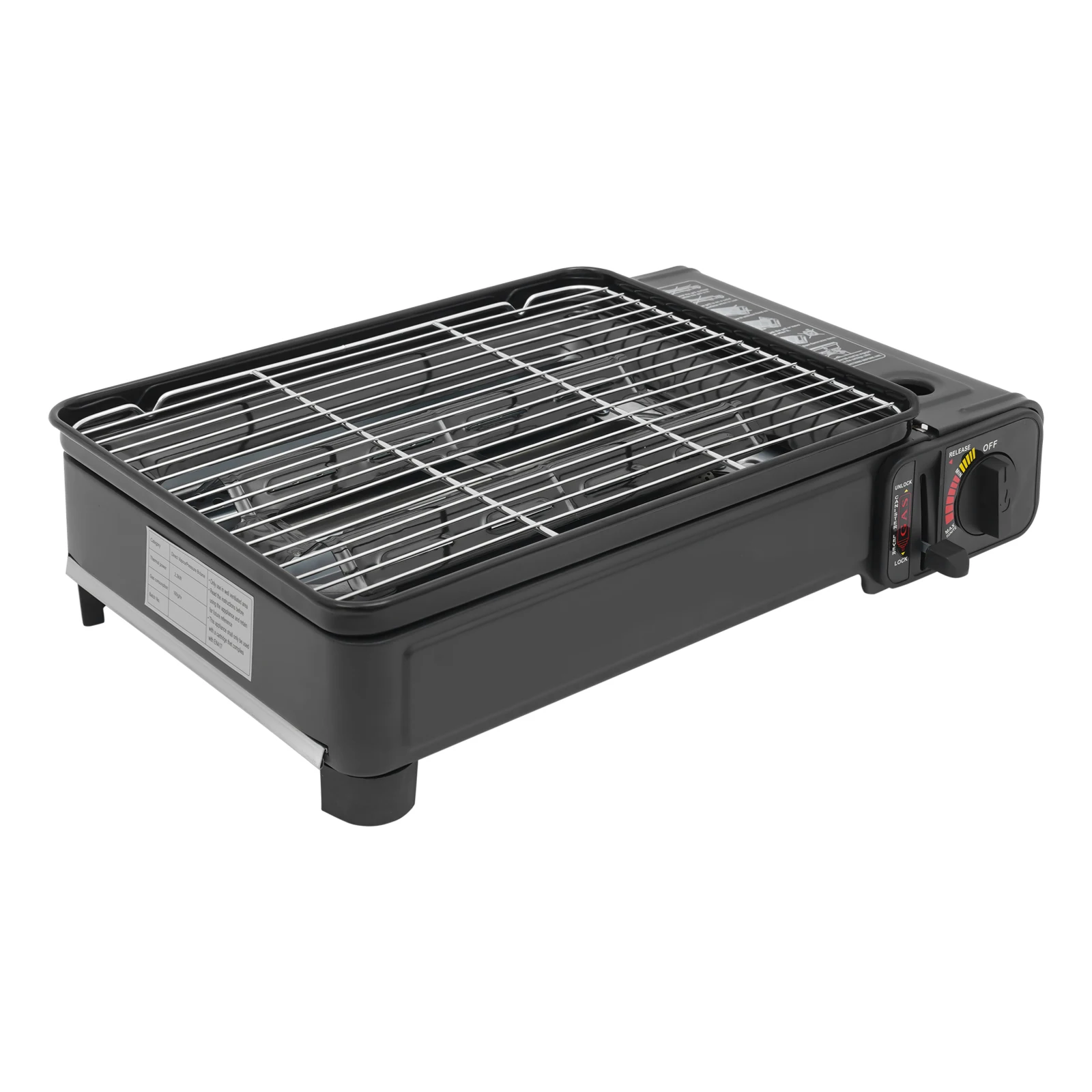 2,2KW Tragbarer Gasgrill Butan-Herd, Campingkocher mit Grillrost & Tragetasche, Outdoor-Gaskocher für Camping, Reisen – Detail 1