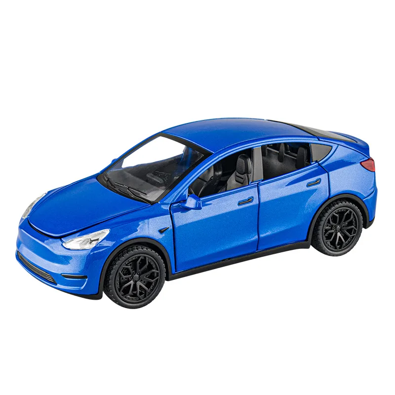 1:32 Scale Tesla SUV Model Y Energy Vehicle Metal Model Diecast Car Pull Back Alloy Toy With Light And Sound For Boys Gifts