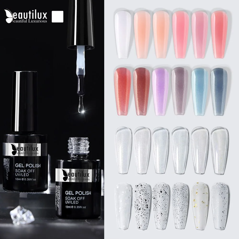 Beautilux Primer Rubber Matte Top Coat Milk Base For Nails Nail Polish Soak Gel UV LED Gels Nail Varnish Lacquer Nails Art 10ml beautilux nail gel polish aurora opal glitter color gel nail varnish soak off uv led nails art design gel nail lacquer 10ml