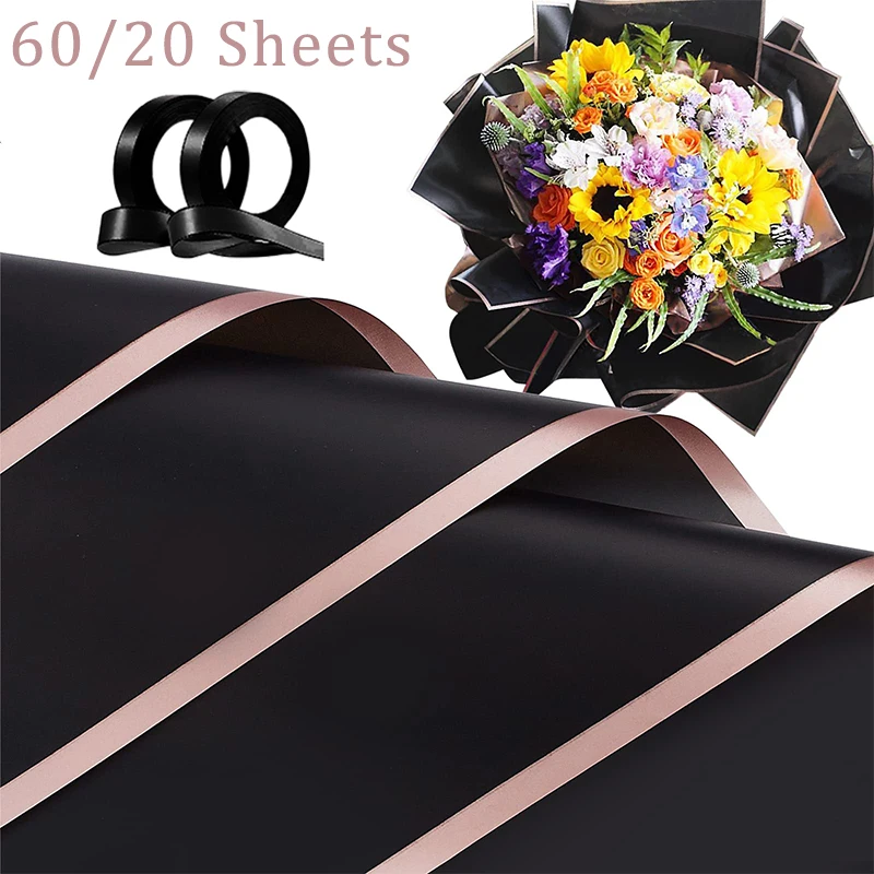 20 Sheets Waterproof Half Transparent Korean Flower Wrapping Paper