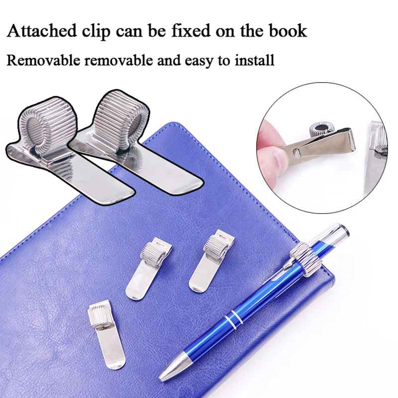 Pen Holder Single Hole Metal Spring Pen Holder Pocket Clip Spring Loop Doctors Nurse Uniform Notebook Clip