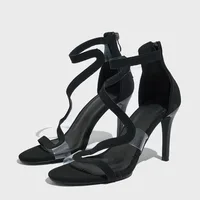 Sandales à talons hauts, sangle à talon mince pour femmes, mode extérieure, sandales de Style romain grande taille, chaussures à plateforme pour femmes 5