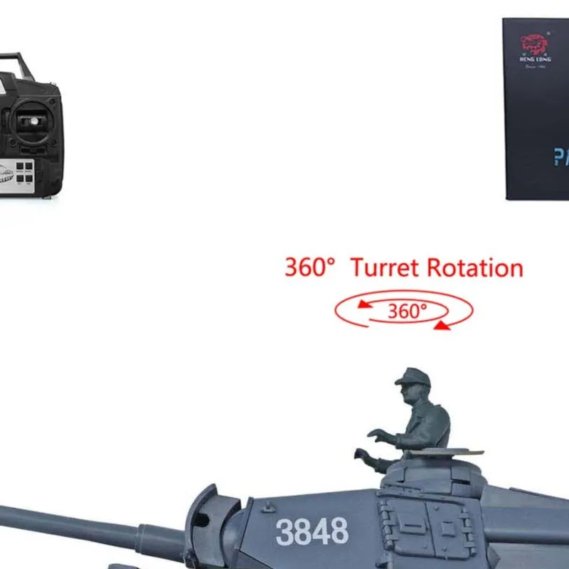 2.4G HENG LONG 1/16 7.0 플라스틱 독일군 3848 360 팬저 III L..