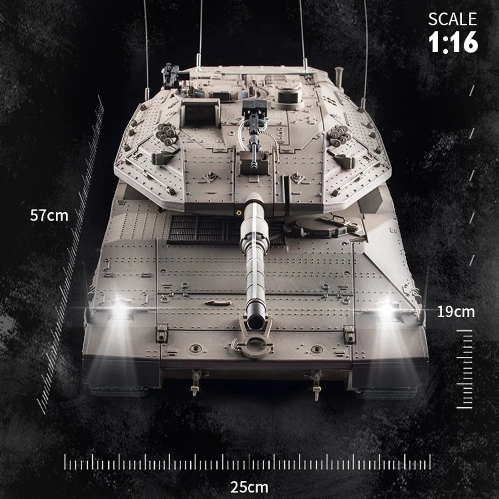 2024 NEW 1:16 Henglong RC Tank 3958 Merkava launch Metal Track Oversized adult electric military Model Boy Toy Car Gift 6