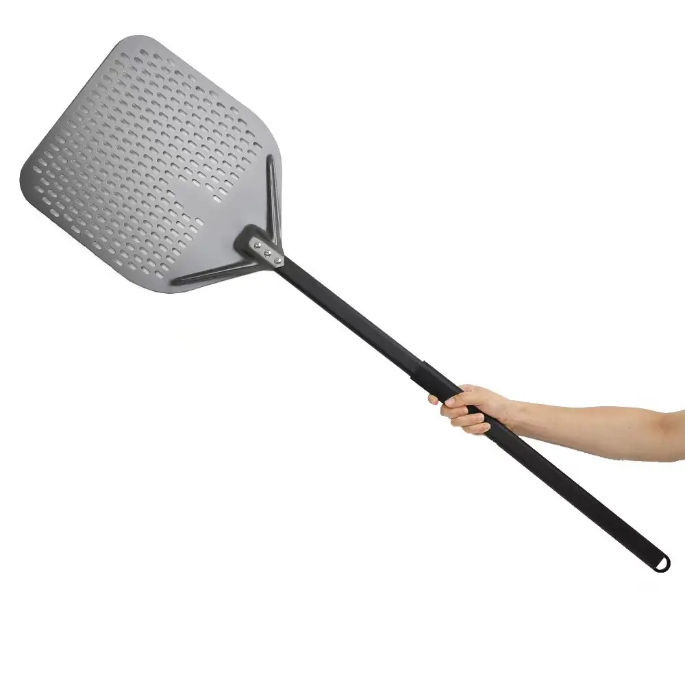Long Handle Pizza Peel Paddle Adjustable Turning Shovel Baking Tools Kitchen Utensils Nonstick Pizza Turner for Oven 13 14 Inch