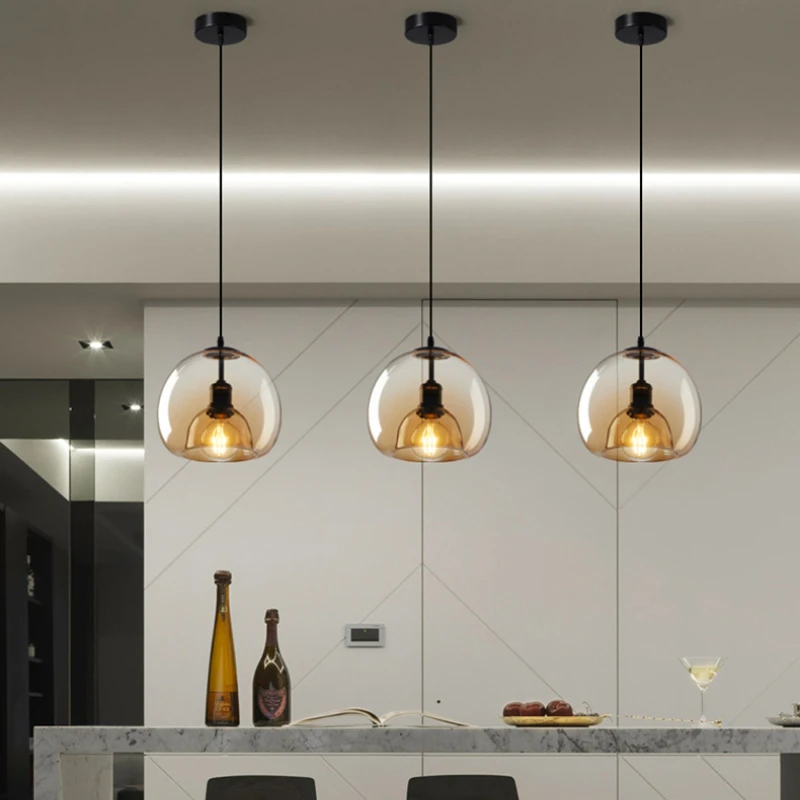 

Home Decor Kitchen Pendant Lamp Indoor Lighting Ceiling Lamp Hanging Light Fixture Lamps for Living Room Dining Room Glass Light