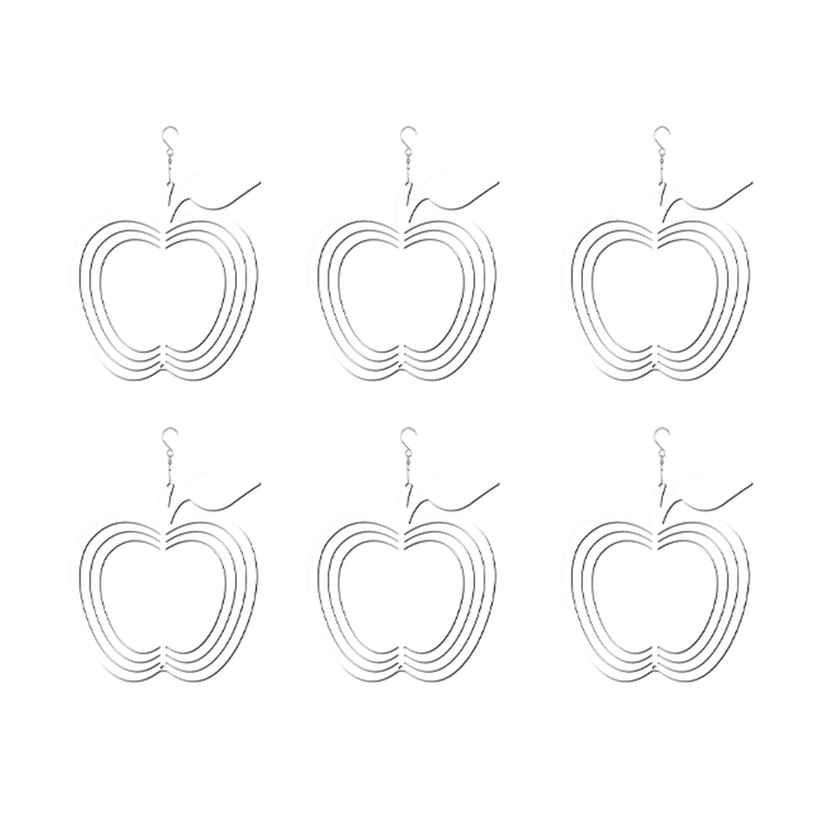 

6Pack 10Inch Sublimation Wind Spinners Blanks Hanging Wind Spinners Christmas Gift for Christmas Fruit Garden Decoration
