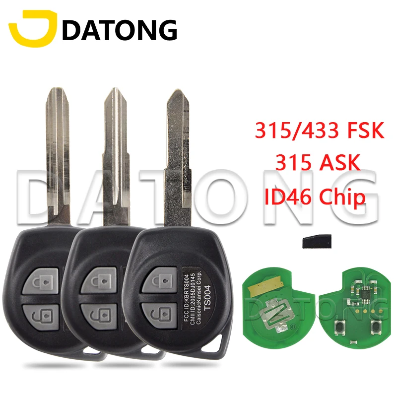 Datong World Car K0ey Remote Control For Suzuki Swift Jimny SX4 Alto Vitara Ignis Splash 315/433MHz ID46 Chip Replacement Key best spark plugs