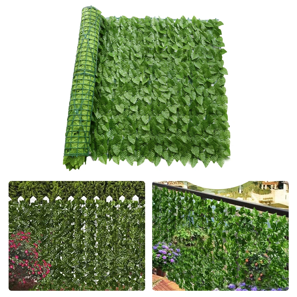 0.5x0.5m Artificial Hedge Multifunctional Faux Privacy Fence Screen Wall Landscaping Fake Leaves Outdoor Backyard Balcony Decor