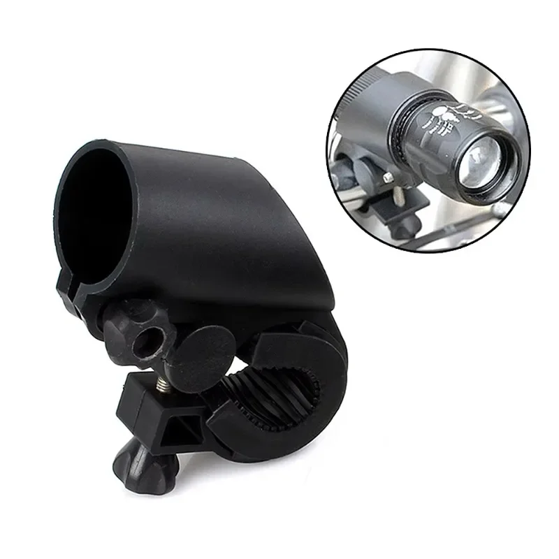 Portable Bicycle Light Lamp Stand Holder Cycling Bike Rotation Grip LED Flashlight Torch Clamp Clip Mount Bracket Accessories