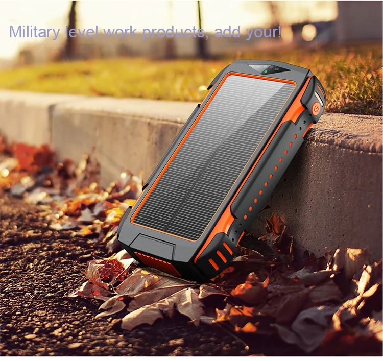 New 20000mAh Power Bank Wireless Fast Charging for iPhone 13 Xiaomi 12 Solar Powerbank Waterproof Dropproof External Battery usb c power bank