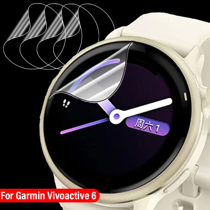 Garmin Vivoactive 6 Vivoactive6 소프트 TPU 보호 하이드로 겔 필름 커버 스크래치 방지 용 HD 풀 커버리지 화면 보호기