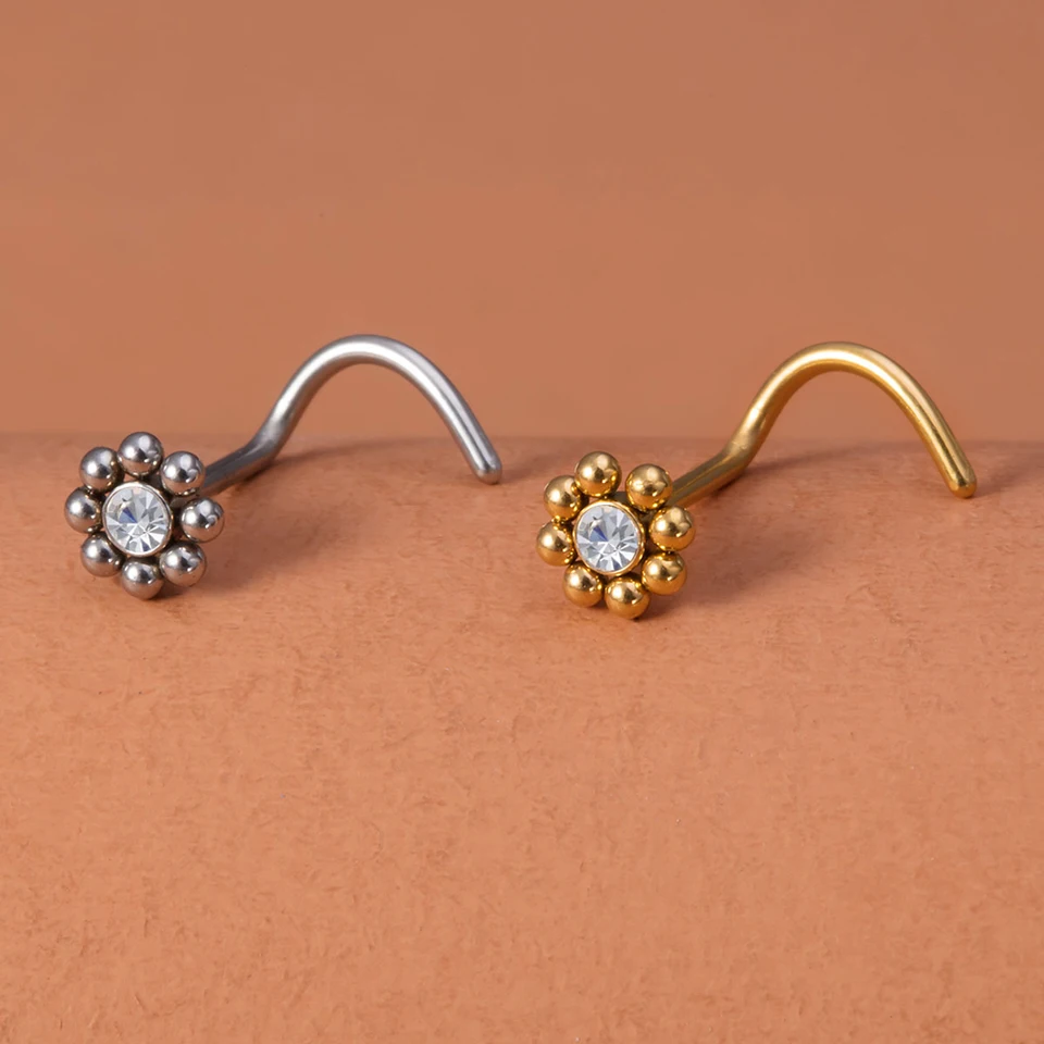 Tiny Gold Nose Pin | 18KT Gold - Melt Jewellery