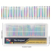 30Pcs/Box Diamond Nail Drill Bit Rotery Electric Milling Cutters For Pedicure Manicure Files Cuticle Burr Nail Tools Accessories